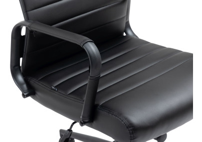 Chaise de bureau Columbus, noire/noire