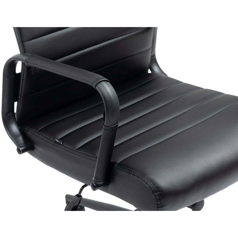 Chaise de bureau Columbus, noire/noire