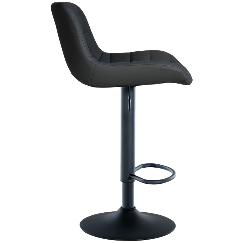 Tabouret de bar Tover en similicuir noir