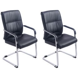 Ensemble de 2 chaises cantilever XL Anubis noires