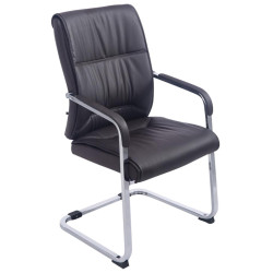 Set di 2 sedie a sbalzo XXL Anubis in similpelle marrone