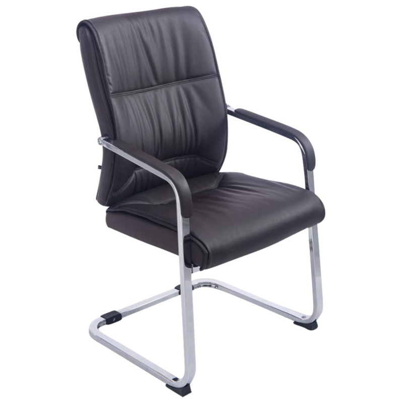 Set de 2 sillas Cantiléver Anubis en piel sintética Marrón