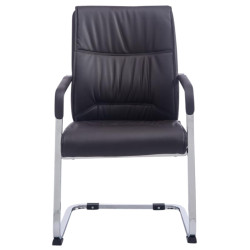 Set de 2 sillas Cantiléver Anubis en piel sintética Marrón