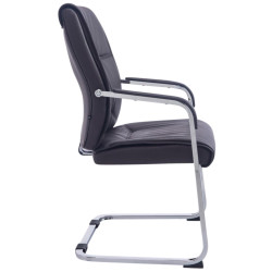 Set de 2 sillas Cantiléver Anubis en piel sintética Marrón