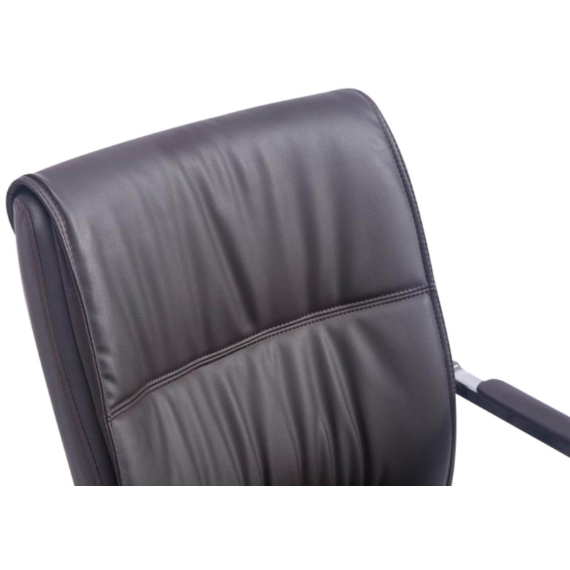 Set di 2 sedie a sbalzo XXL Anubis in similpelle marrone