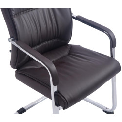 Set de 2 sillas Cantiléver Anubis en piel sintética Marrón