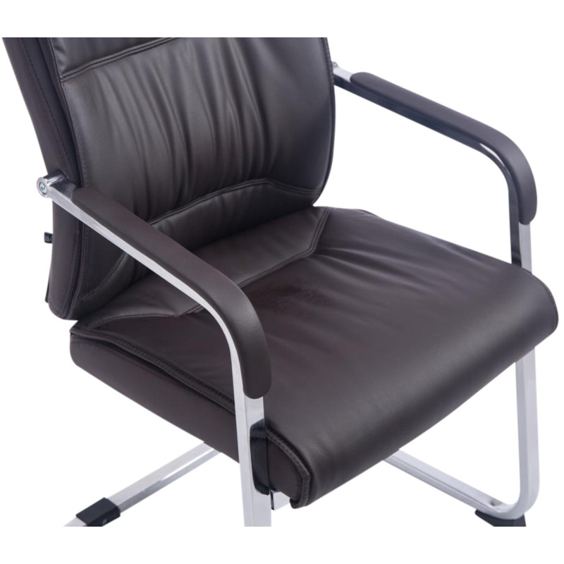 Set di 2 sedie a sbalzo XXL Anubis in similpelle marrone