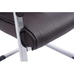 Set di 2 sedie a sbalzo XXL Anubis in similpelle marrone