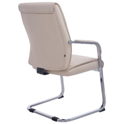 Set di 2 sedie a sbalzo XXL Anubis in similpelle crema