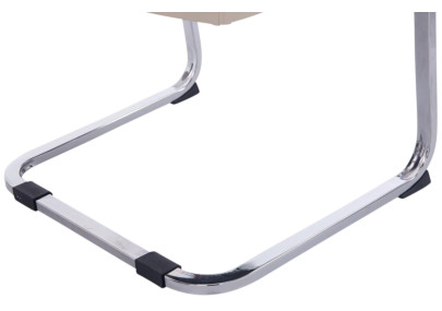 Set di 2 sedie a sbalzo XXL Anubis in similpelle crema