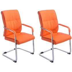 Ensemble de 2 chaises cantilever XL Anubis orange