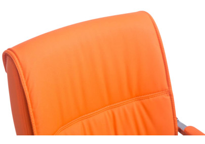 Set de 2 sillas Cantiléver Anubis en piel sintética Naranja