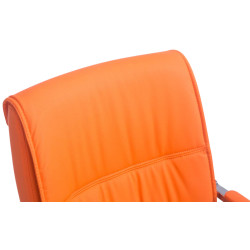 Set di 2 sedie a sbalzo XXL Anubis in similpelle arancione