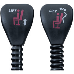 Soporte de asiento con mecanismo de control para sillas de oficina Negro