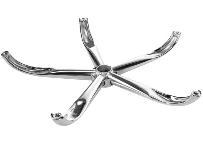 Repose-pieds rond chromé