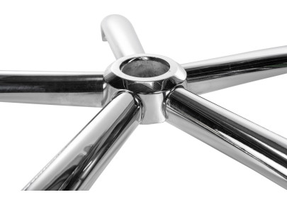 Repose-pieds rond chromé