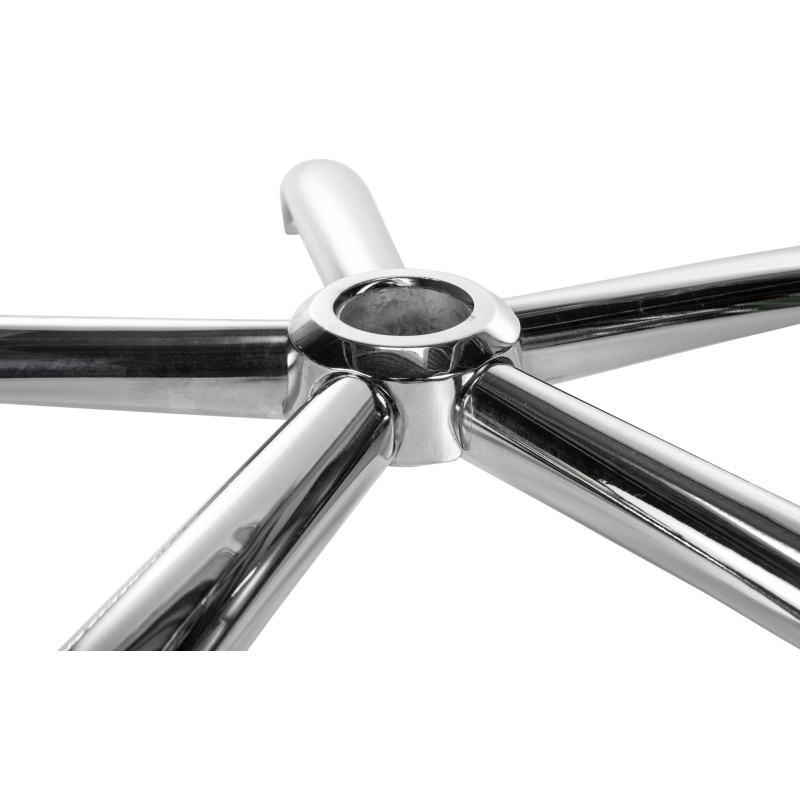 Repose-pieds rond chromé