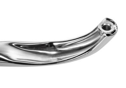 Repose-pieds rond chromé