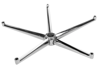 Soporte cuadrado en forma de cruz para sillas de oficina Cromado