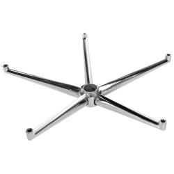 Repose-pieds carré chromé