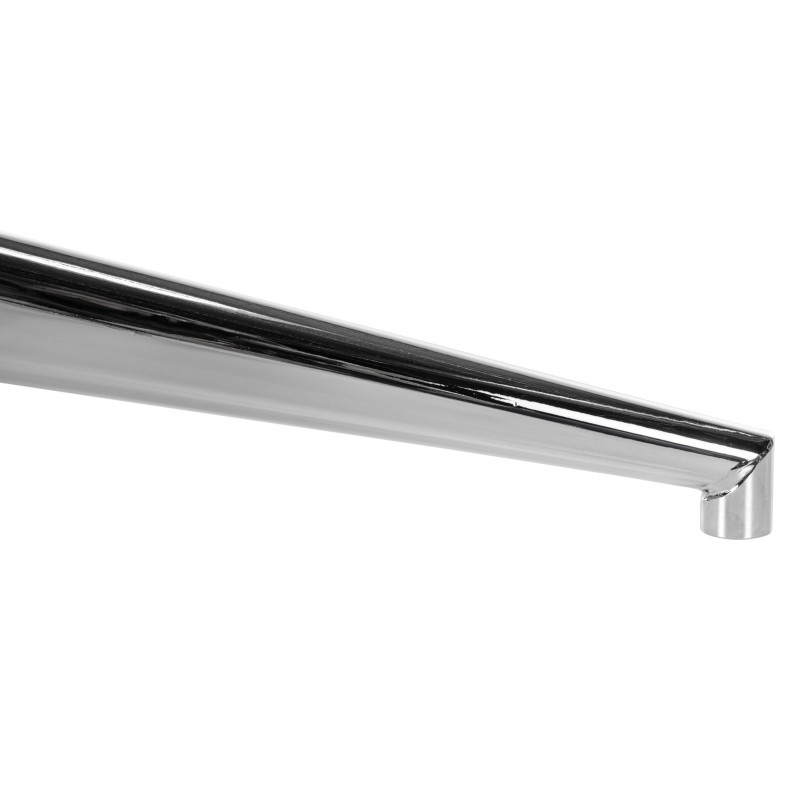 Repose-pieds carré chromé