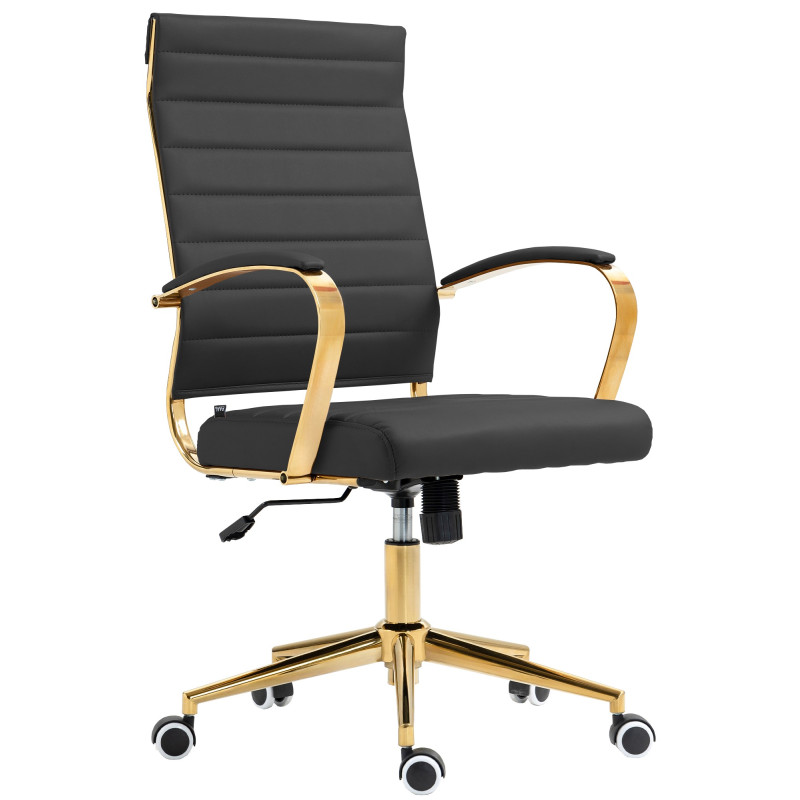 Sedia da ufficio in similpelle Havanna nero