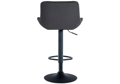 Tabouret de bar Tover en velours noir