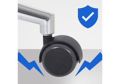 Chaise de bureau Chicago, similicuir, noyer/noir