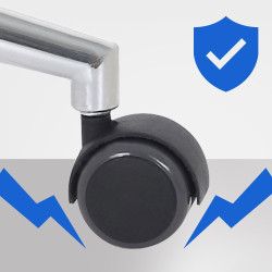 Chaise de bureau Chicago, similicuir, noyer/noir