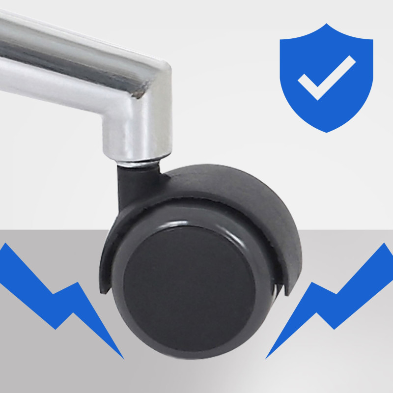 Chaise de bureau Chicago, similicuir, noyer/noir