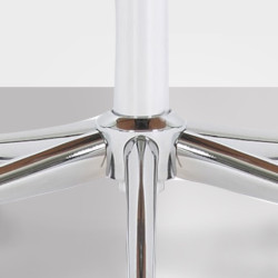 Chaise de bureau Chicago, similicuir, noyer/noir