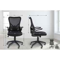 Chaise de bureau Hudson, noire