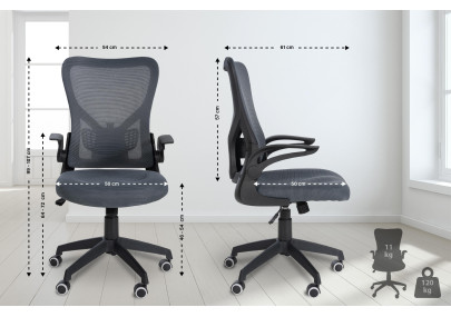 Sedia da ufficio Hudson grigio