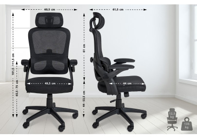 Silla de oficina Garston Negro