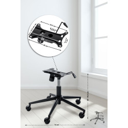 Cadre de chaise de bureau 2 noir