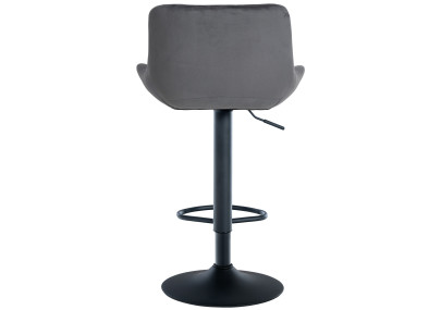 Tabouret de bar Tover en velours gris foncé
