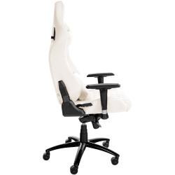 Fauteuil de bureau Keren, cuir véritable, blanc