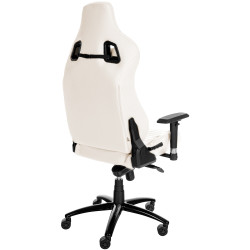 Fauteuil de bureau Keren, cuir v?ritable, blanc