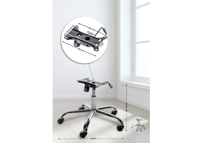 Cadre de chaise de bureau 1 chrom?