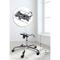 Cadre de chaise de bureau 1 chrom?