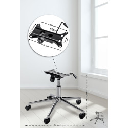 Cadre de chaise de bureau 2 chromé