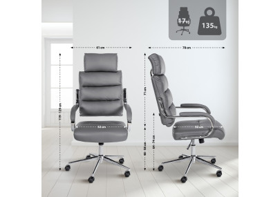 Chaise de bureau Campo, grise