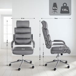 Chaise de bureau Campo, grise