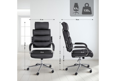 Chaise de bureau Campo, noire