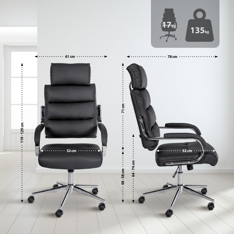 Chaise de bureau Campo, noire