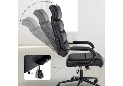 Chaise de bureau Campo noire/noire