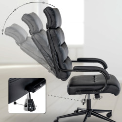 Chaise de bureau Campo noire/noire