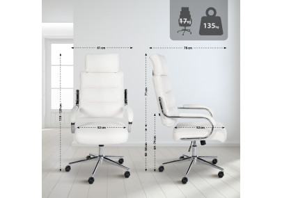 Chaise de bureau Campo blanche