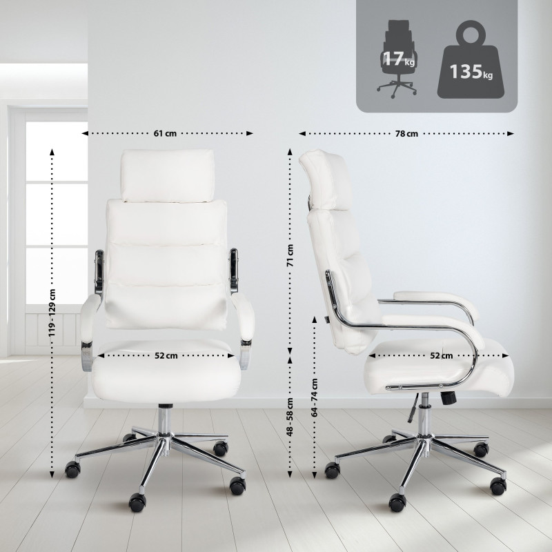 Chaise de bureau Campo blanche