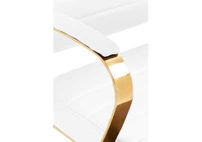 Fauteuil de bureau Havana, similicuir, blanc